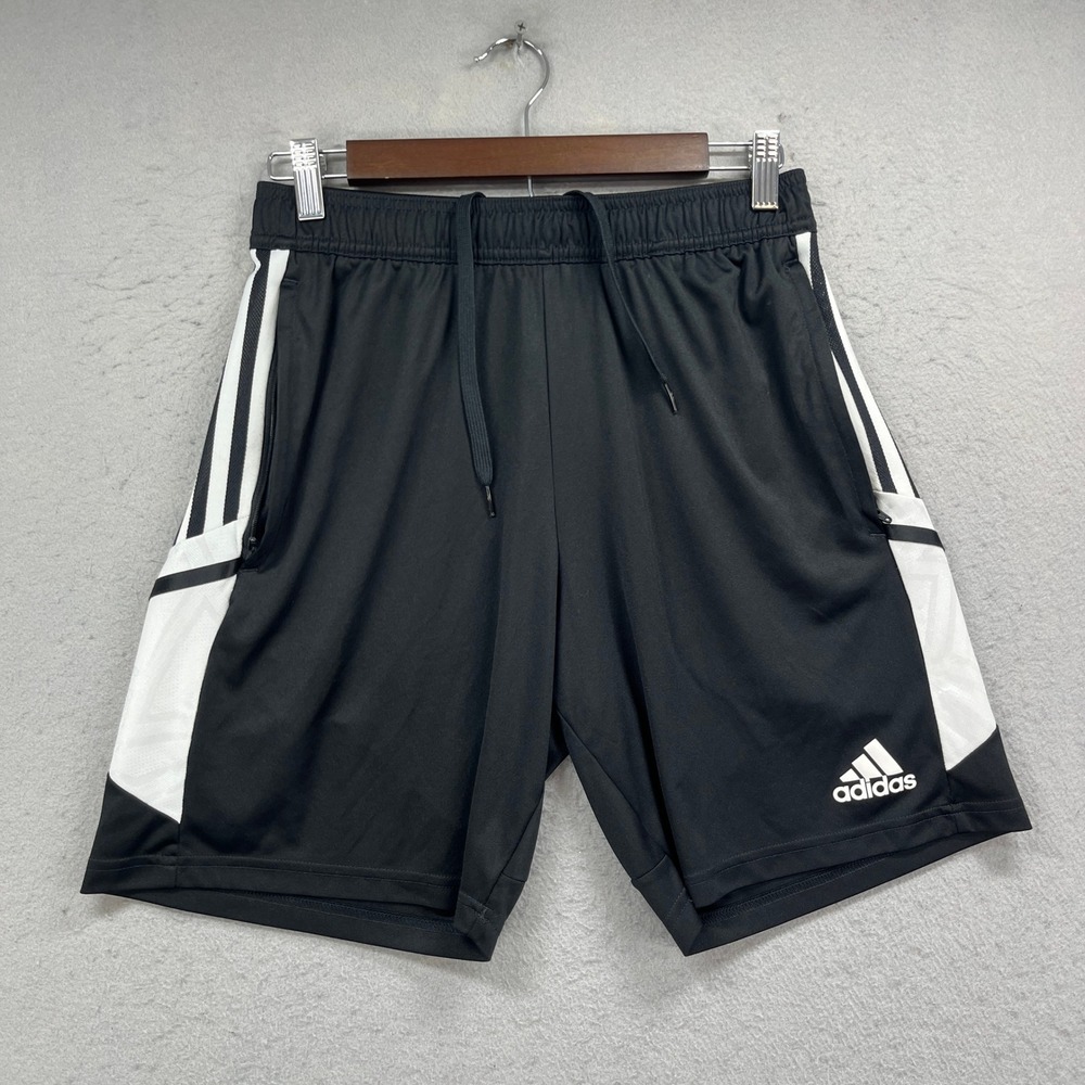 Adidas Athletic Shorts Mens M Black Aeroready Soccer Training Gym Activewear
